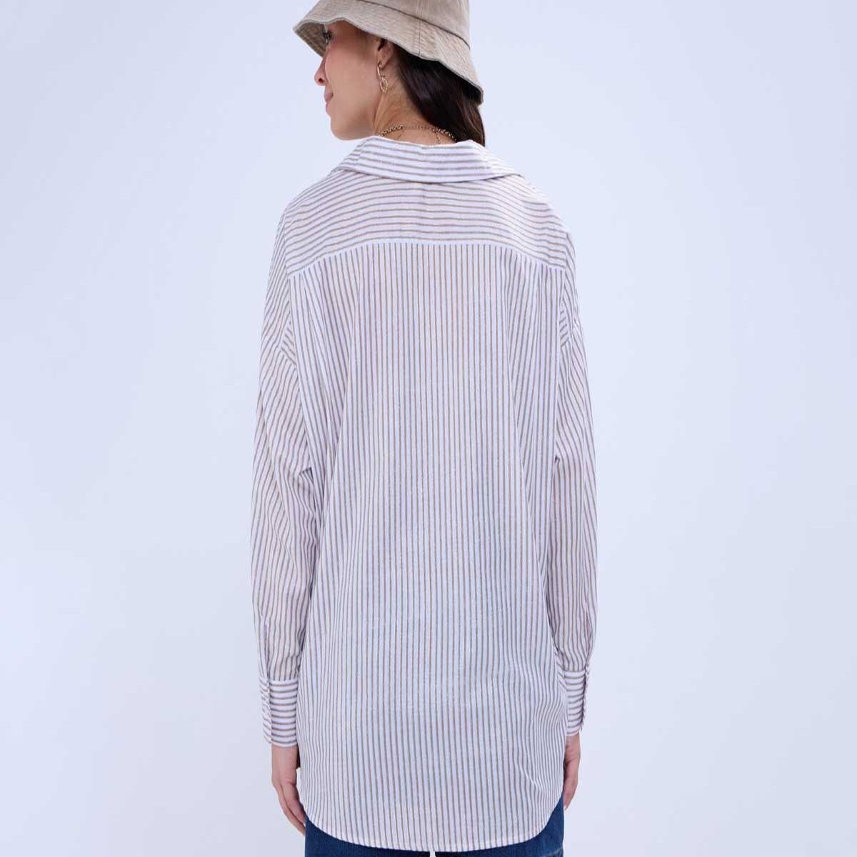 OSTU - Camisa Para Mujer M/L Marca Ostu En Color Beige #40010271