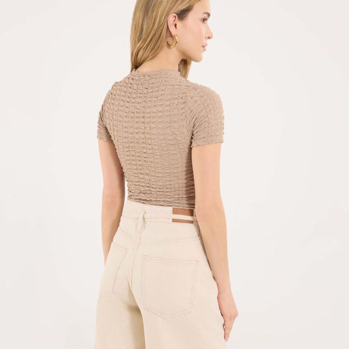 OSTU - Camiseta  Para Mujer Manga Corta Ostu Color Camel #40092623