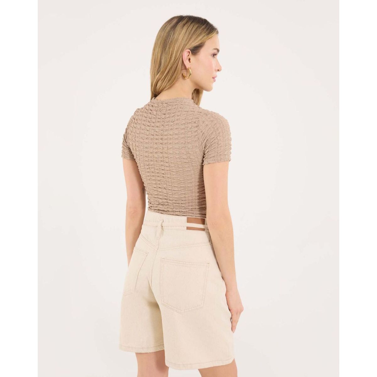 OSTU - Camiseta  Para Mujer Manga Corta Ostu Color Camel #40092623