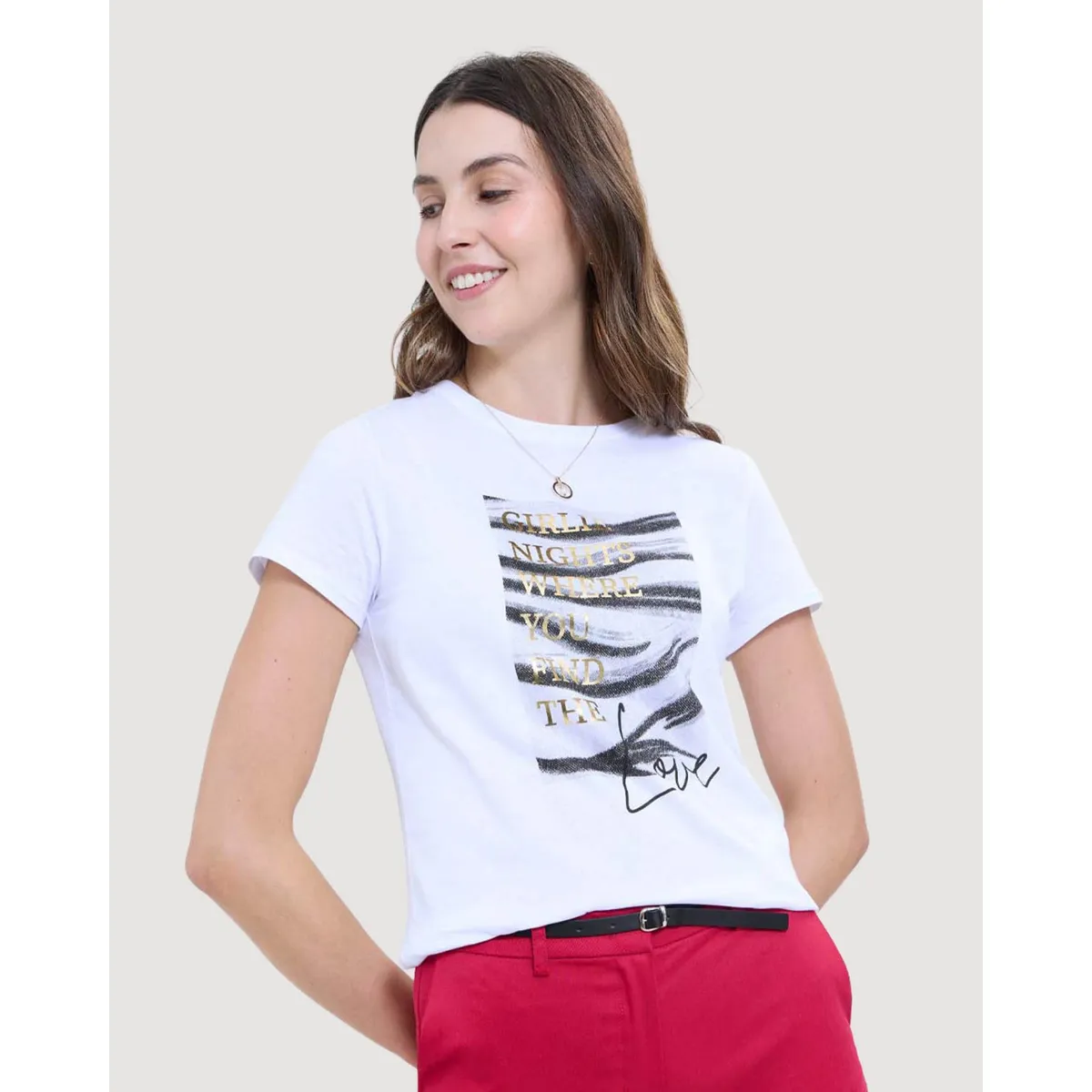 OSTU - Camiseta Para Mujer M/C Marca Ostu En Color Blanco #40092219