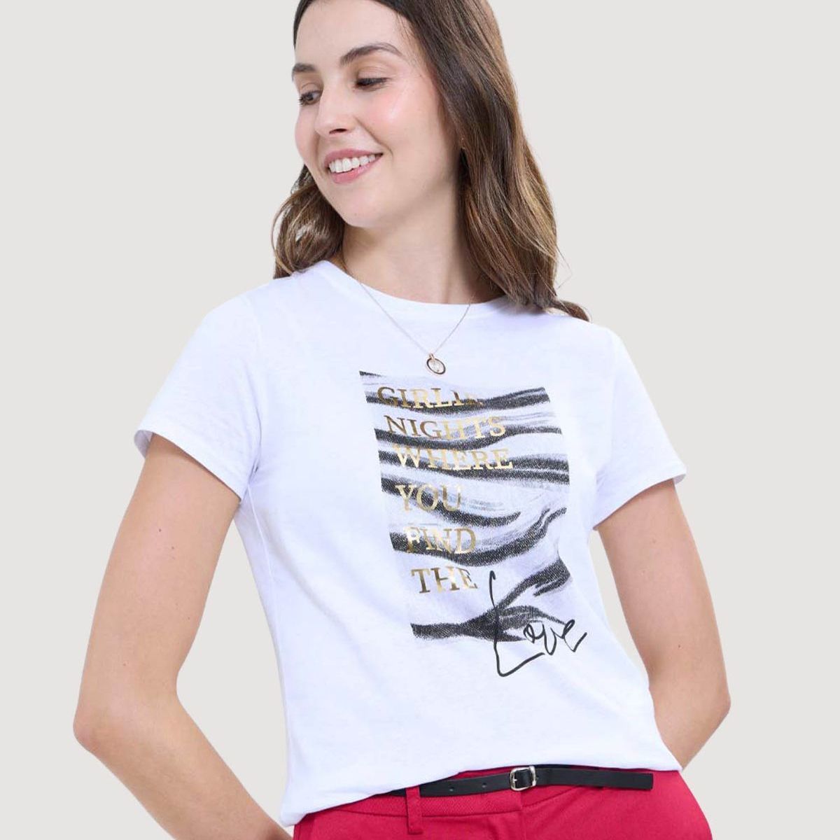 OSTU - Camiseta Para Mujer M/C Marca Ostu En Color Blanco #40092219