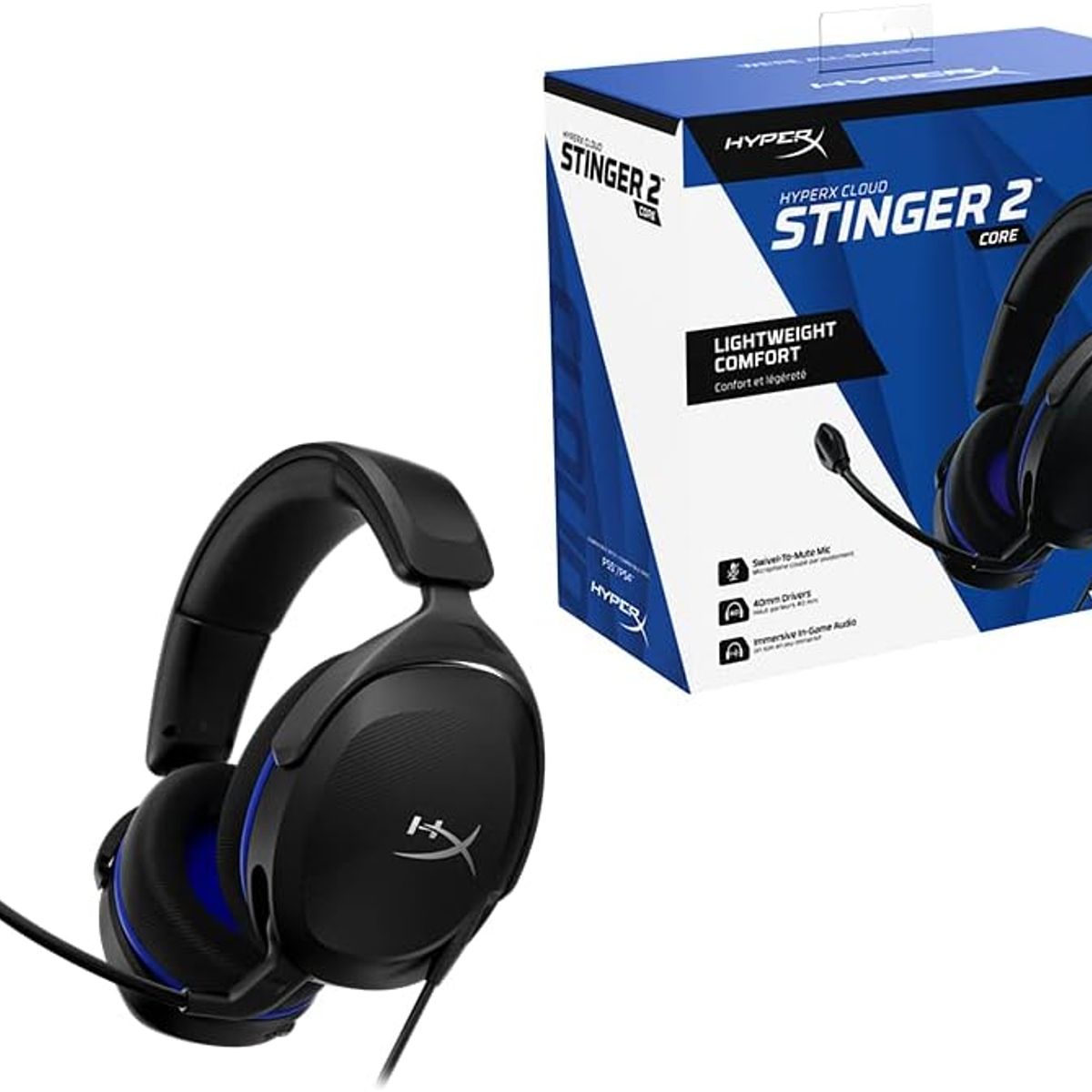 HYPERX - Hyperx Cloud Stinger 2 Core Negro Ps5 Ps4 Certificado Playst