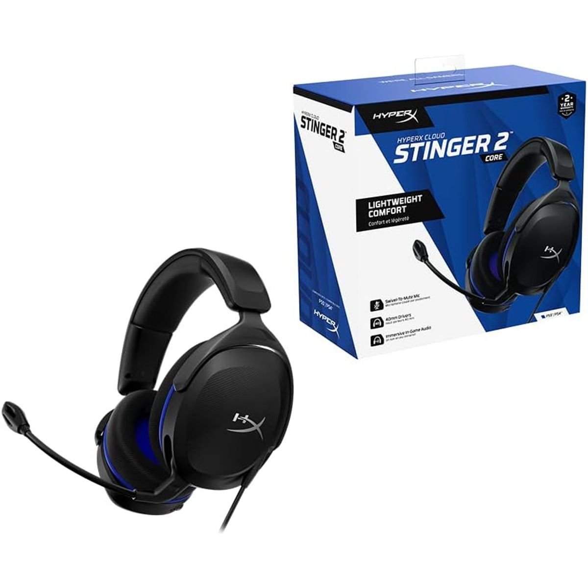 HYPERX - Hyperx Cloud Stinger 2 Core Negro Ps5 Ps4 Certificado Playst