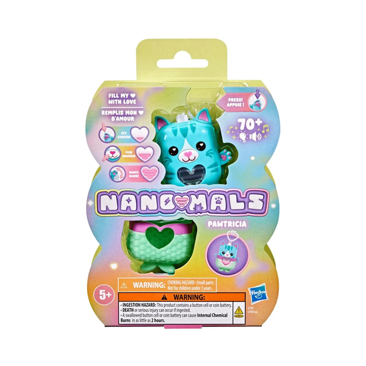 HASBRO - Nano-Mals Mascota Electrónica Portátil Hasbro