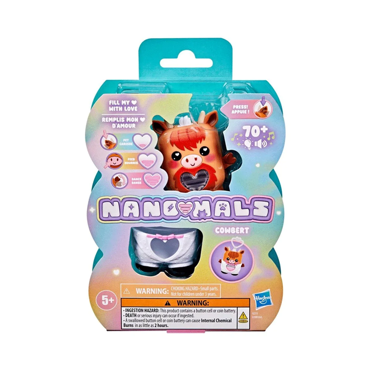 HASBRO - Nano-Mals Mascota Electrónica Portátil Hasbro