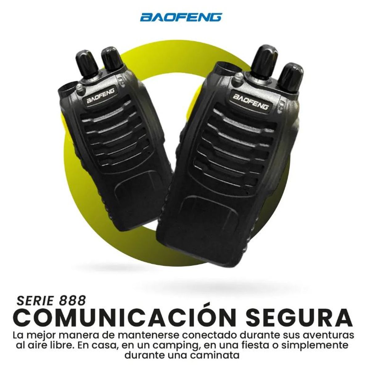 INNOVA - Radios Walkie-Talkie Baofeng 88C para Comunicación en Interiores y Exteriores