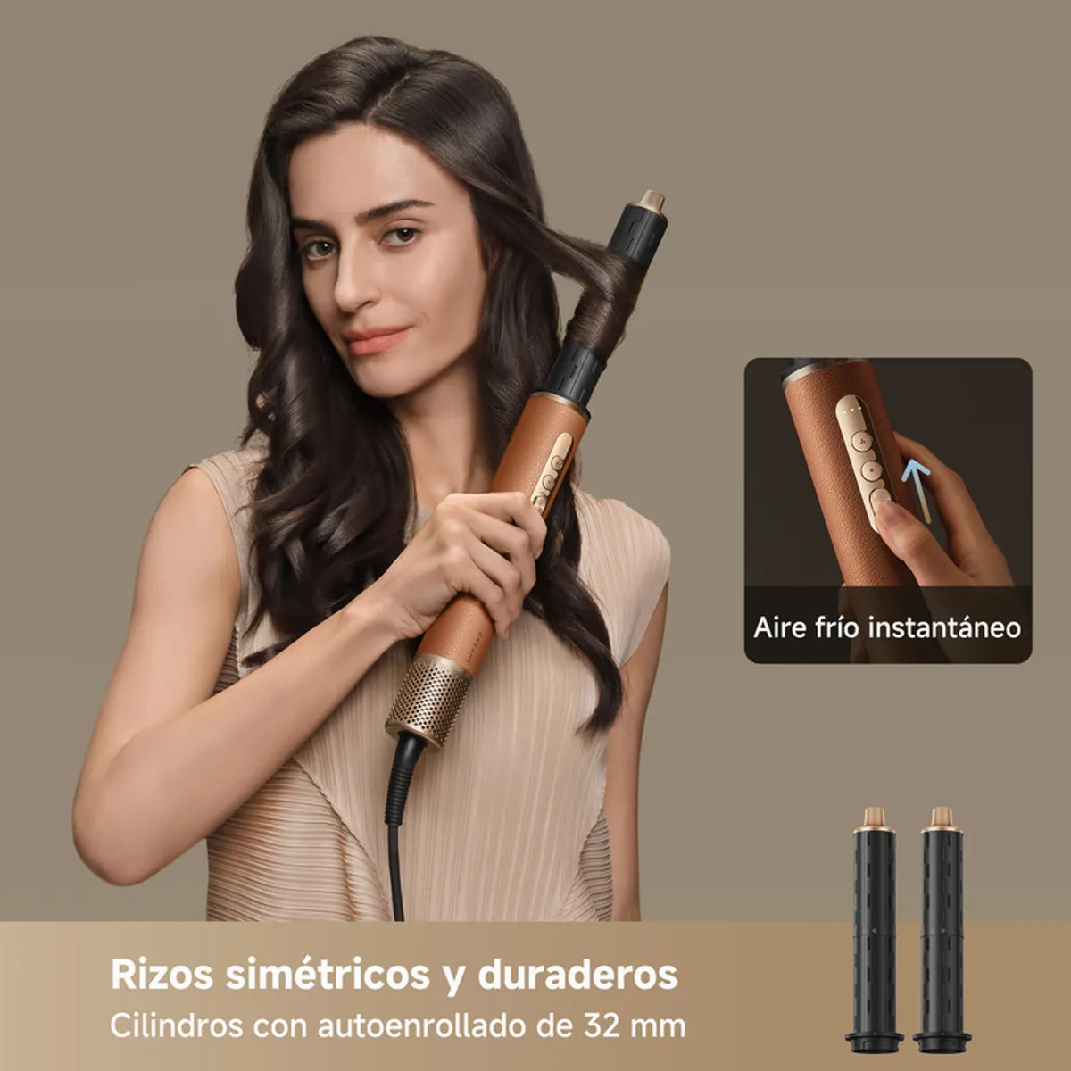 DREAME - Dreame Moldeador de Pelo AirStyle Pro Multiestilizador 7 en 1 Dorado Oscuro