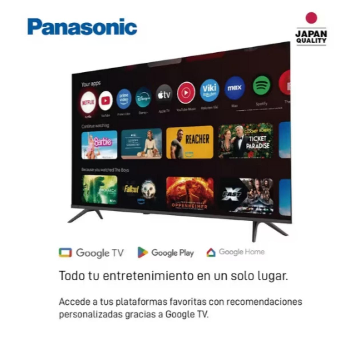PANASONIC - Televisor Panasonic 75 Pulgadas 4K-UHD QLED Smart TV 75W80CPN