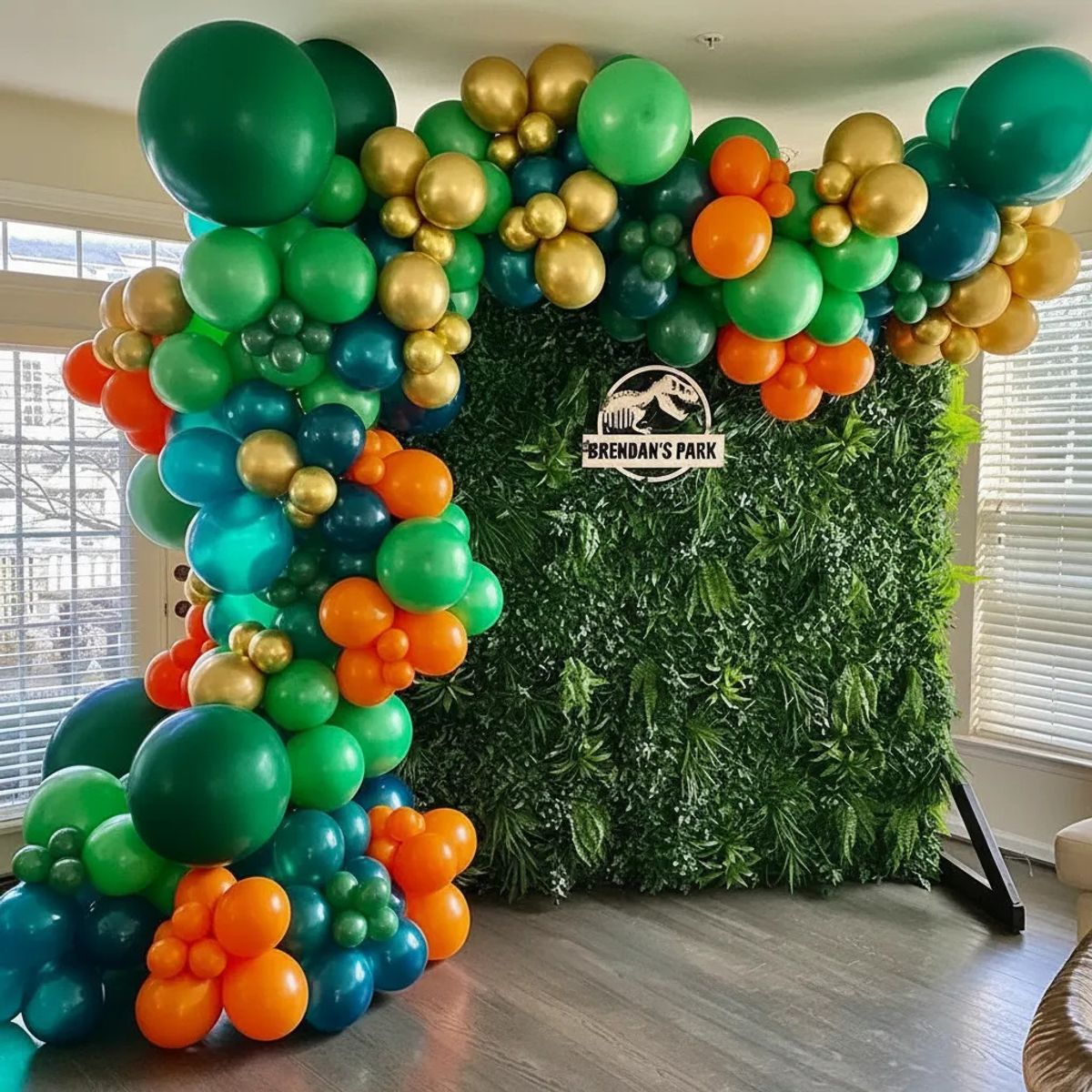 GENERICO - Decoracion Globos Verde Dinosaurio Selva Arco Cumpleaños