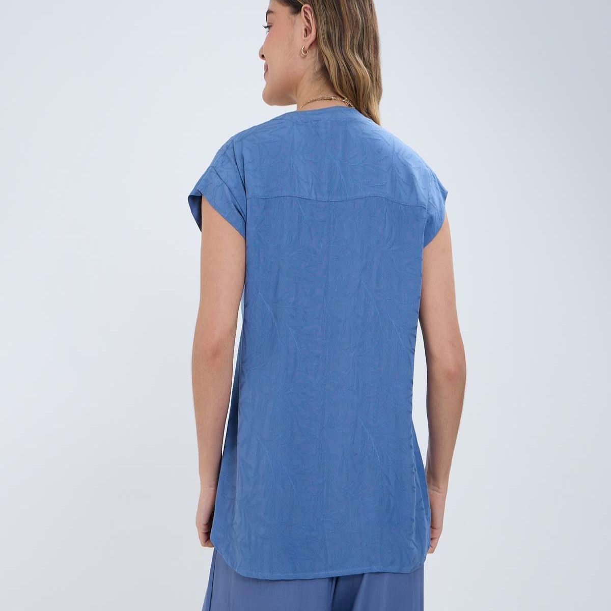 OSTU - Blusa Para Mujer M/S Marca Ostu En Color Azul #40121077