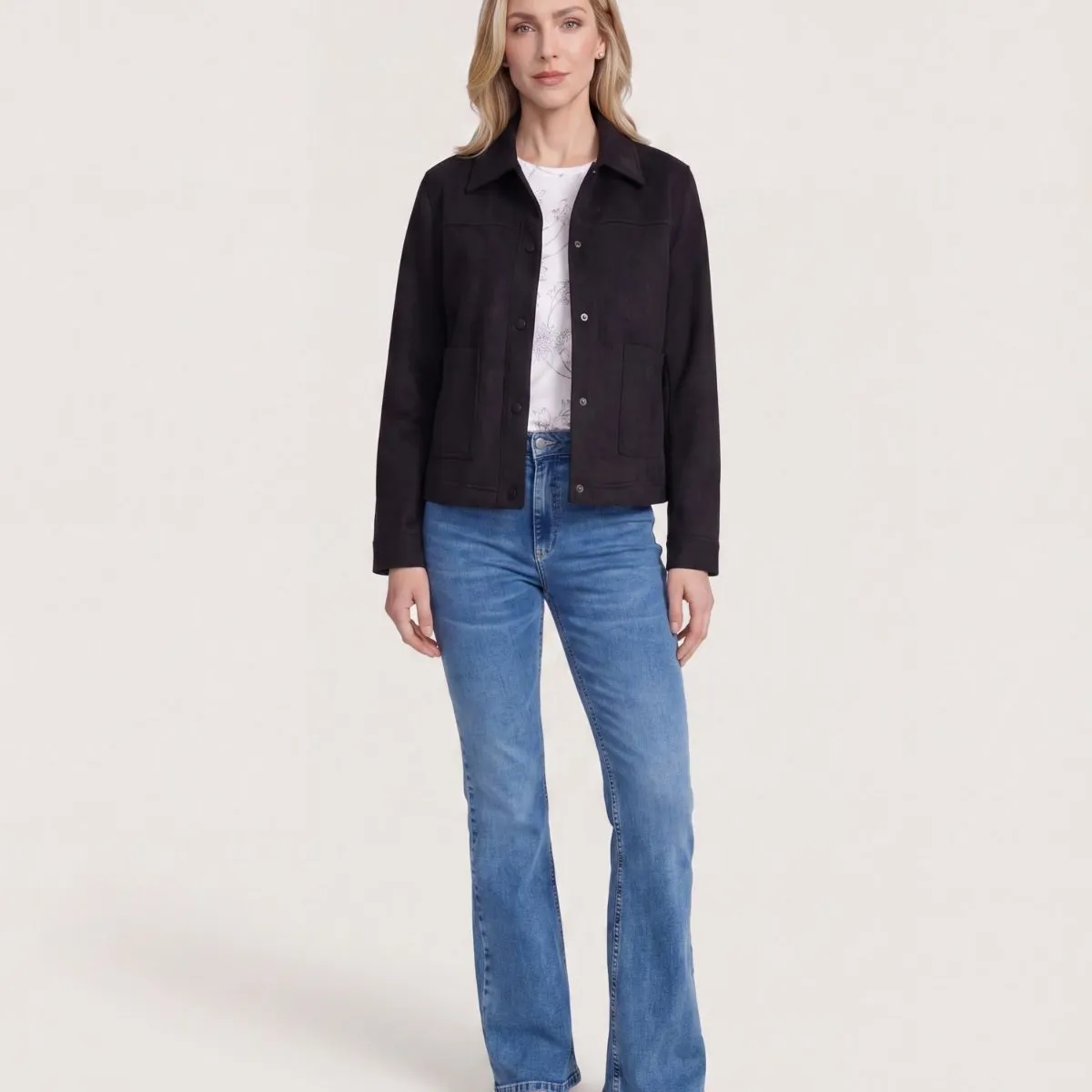OSTU - Chaqueta  Para Mujer Estructurada Marca Ostu Negro 40080266