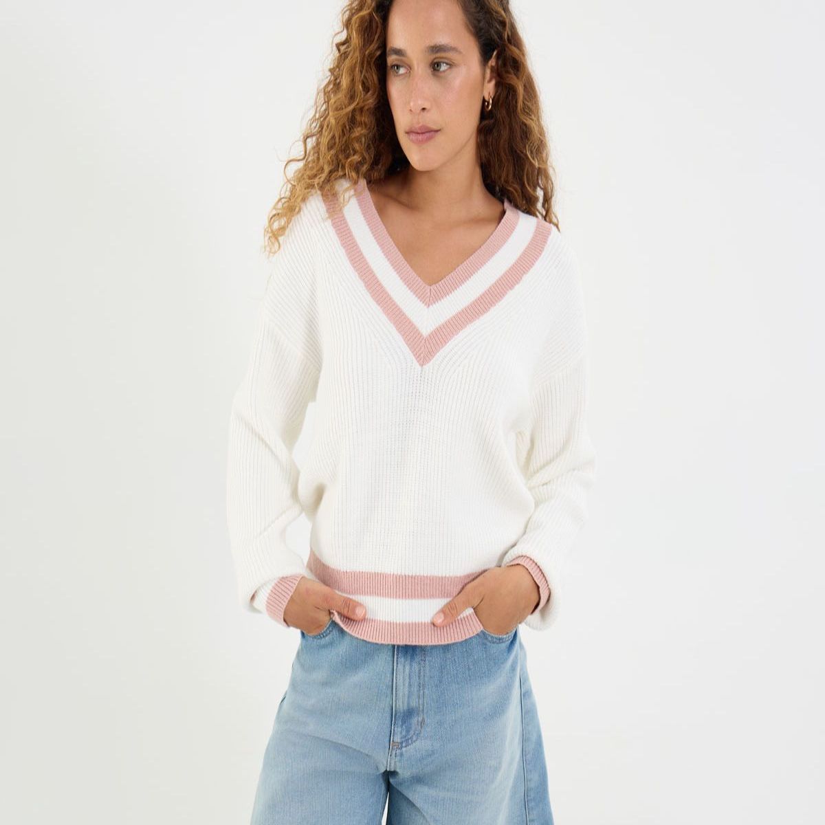 OSTU - Saco Para Mujer Cuello V Marca Ostu Color Rosado #40330092
