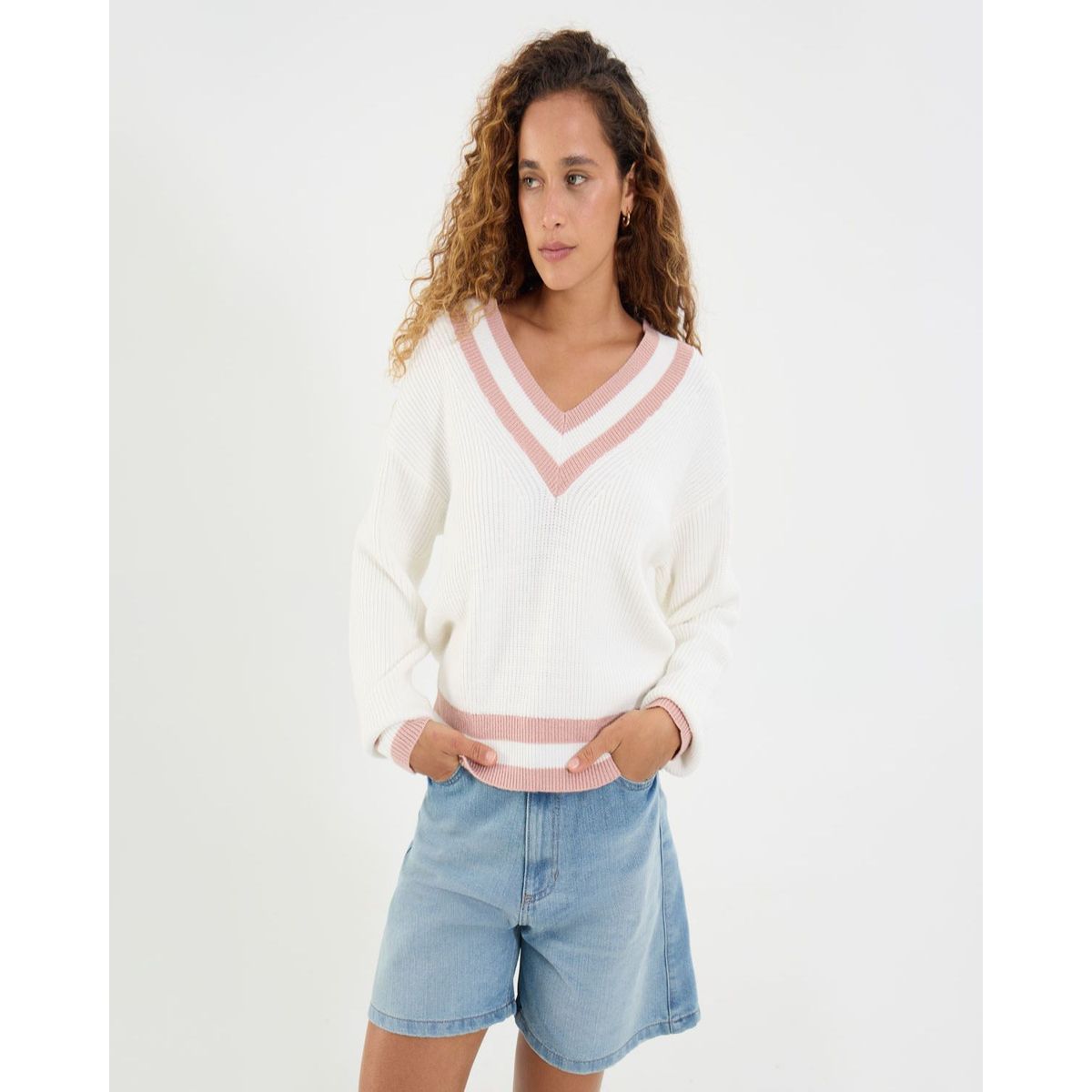 OSTU - Saco Para Mujer Cuello V Marca Ostu Color Rosado #40330092