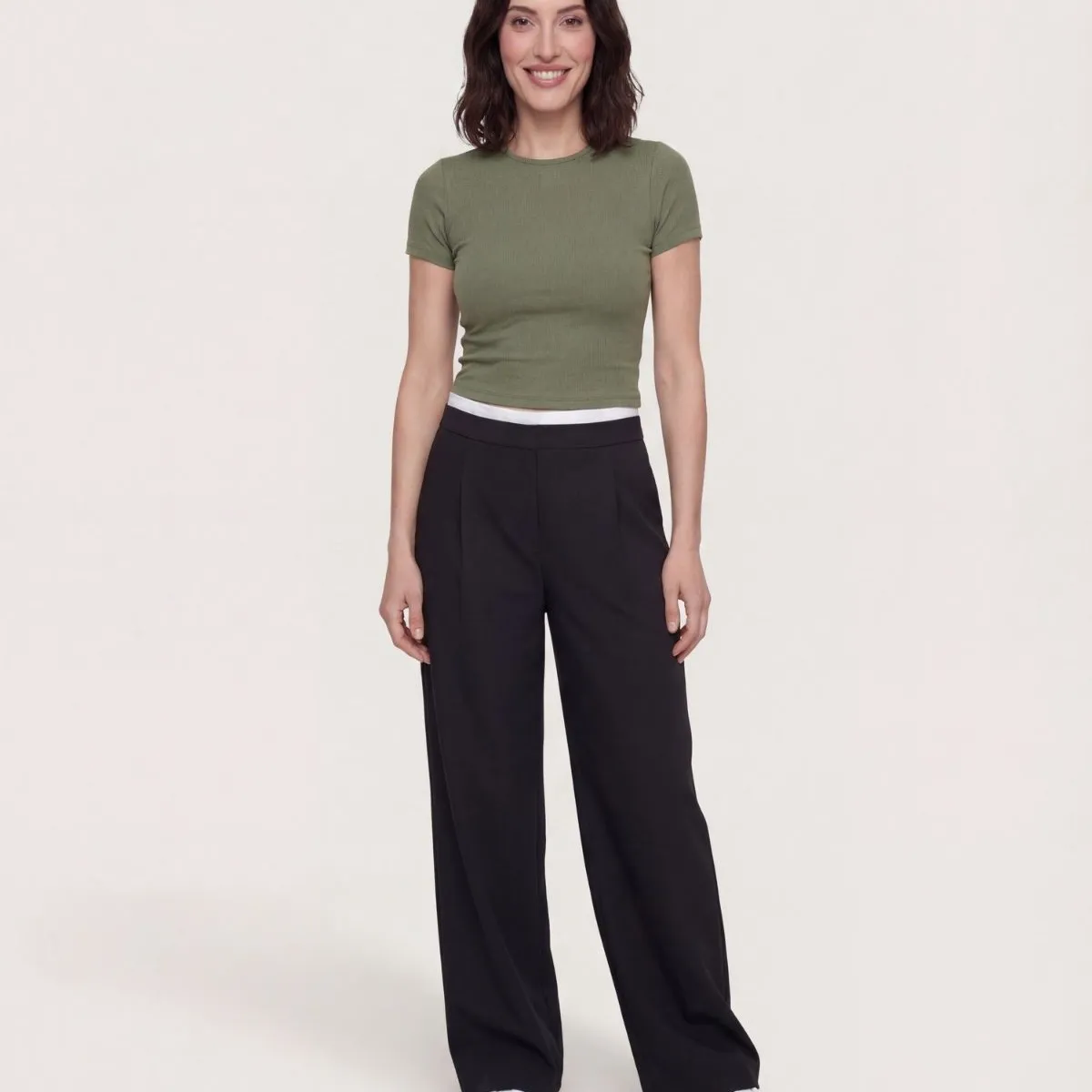 OSTU - Camiseta  Para Mujer Crop Top Marca Ostu Verde #40098218