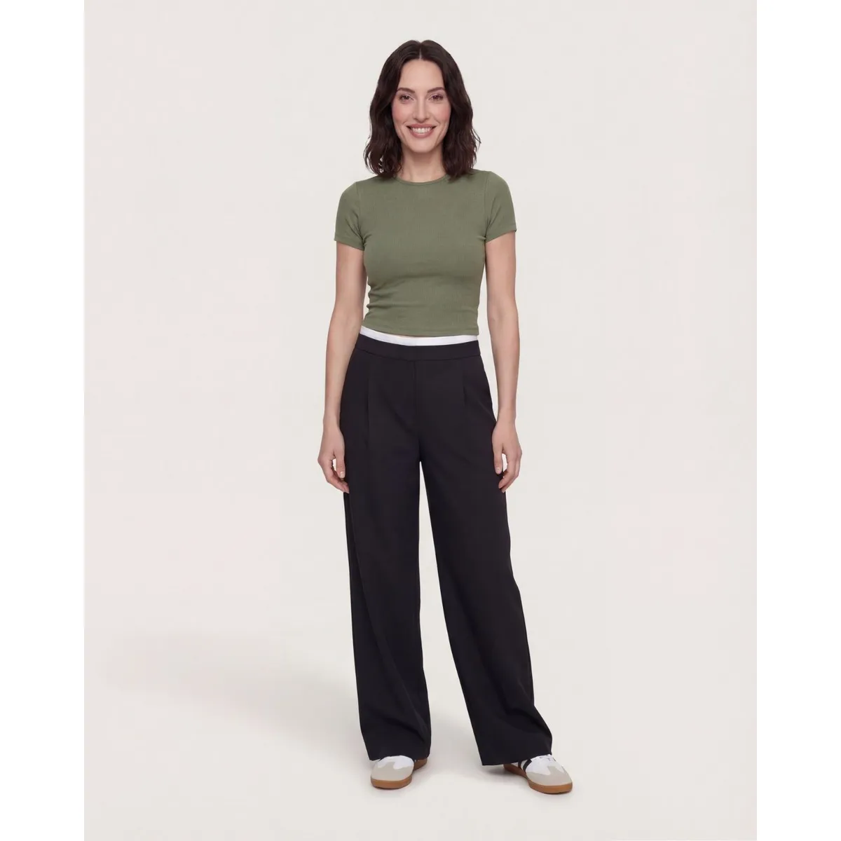 OSTU - Camiseta  Para Mujer Crop Top Marca Ostu Verde #40098218