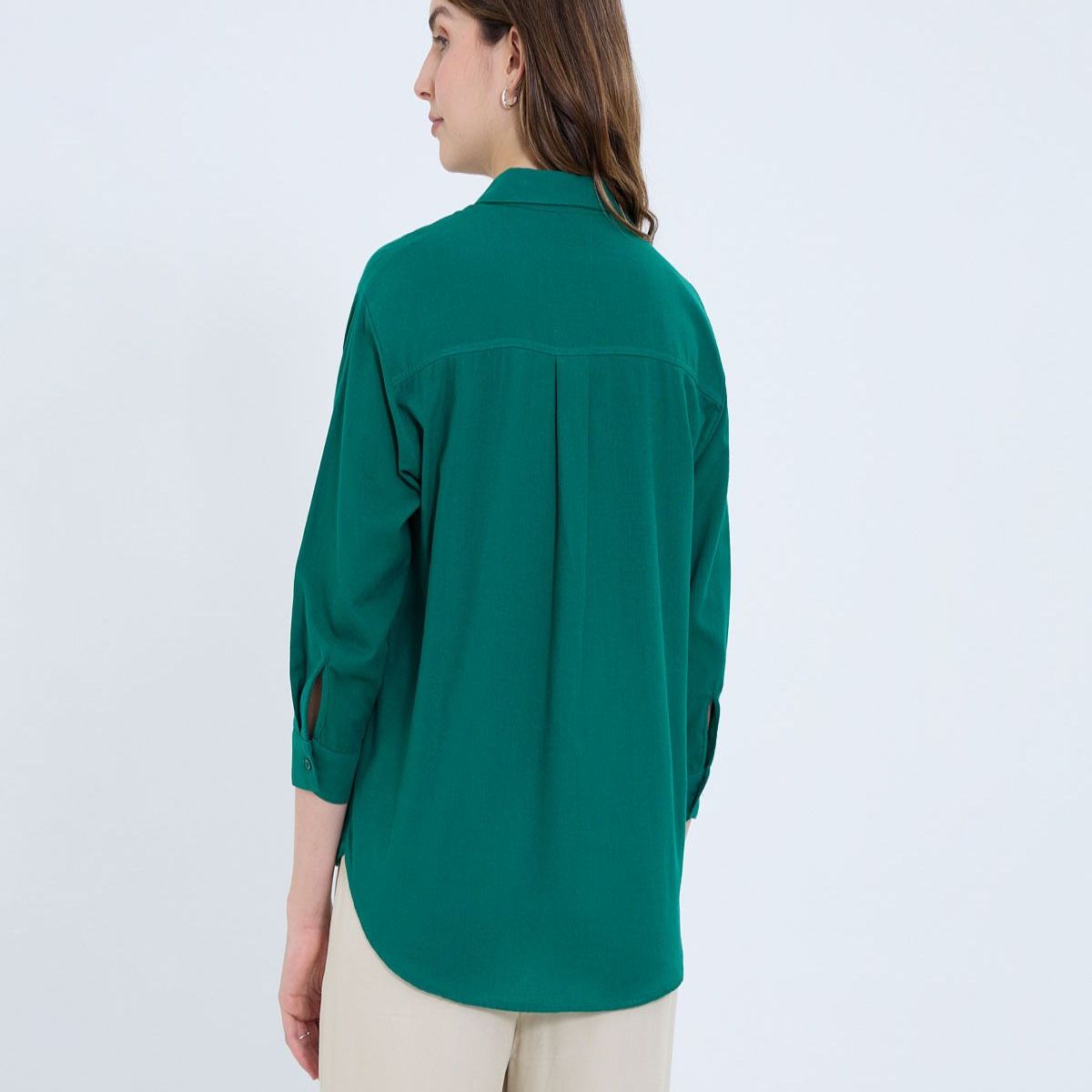 OSTU - Camisa Para Mujer Manga 3/4 Marca Ostu Color Verde #40010298