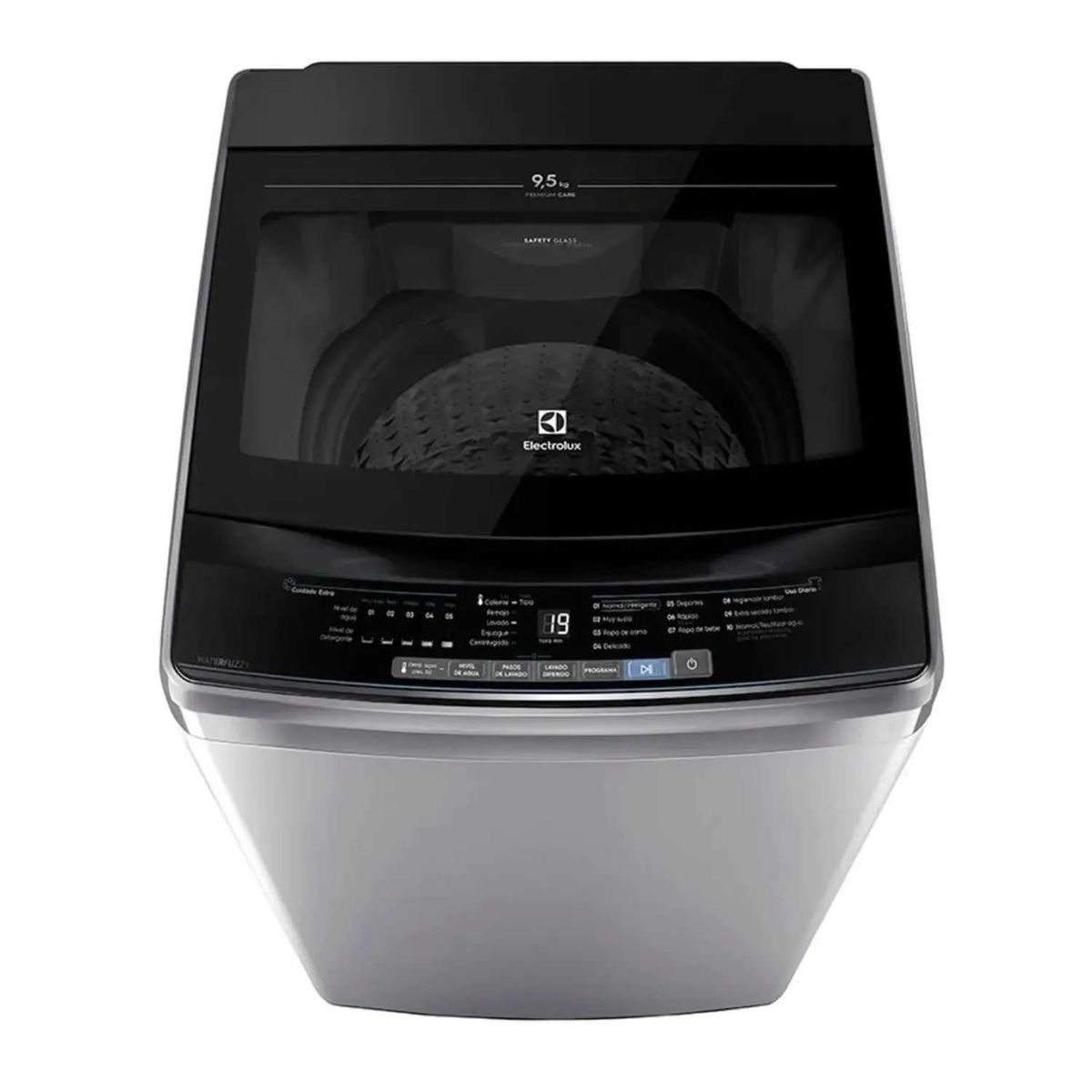 ELECTROLUX - Lavadora Electrolux Carga Superior 9, 5 Kg Panel Digital Premium Care Gris EWIW95F6USVG
