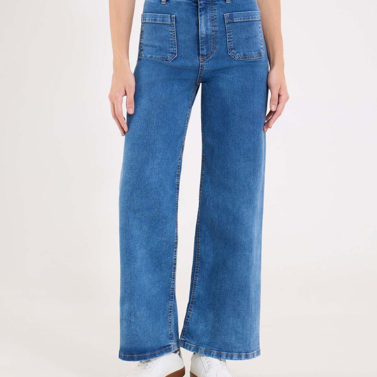 OSTU - Jean  Para Mujer Wide-Leg Marca Ostu Color Azul #40160631