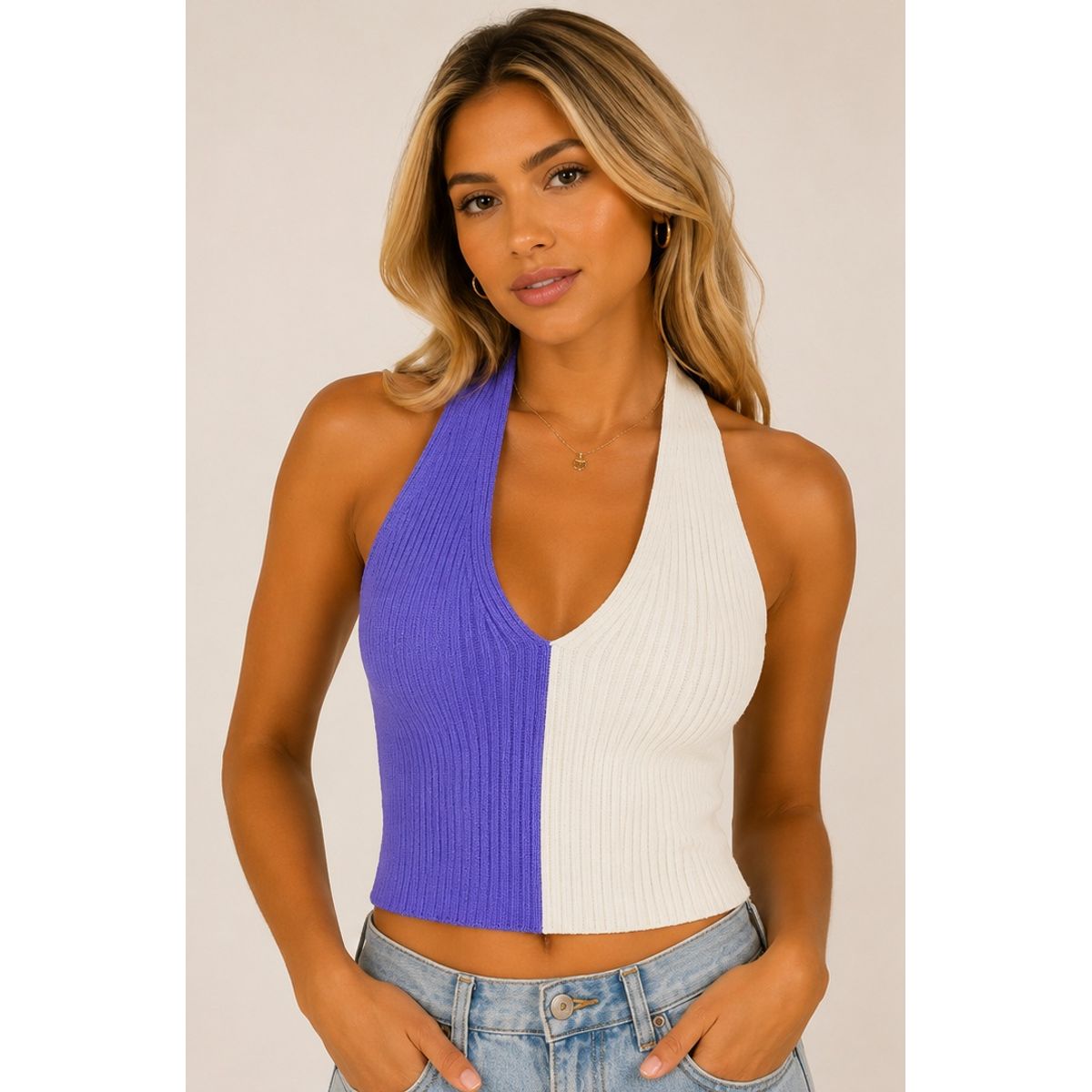 GENERAL - Top Tejido de Punto Texturizado para Mujer