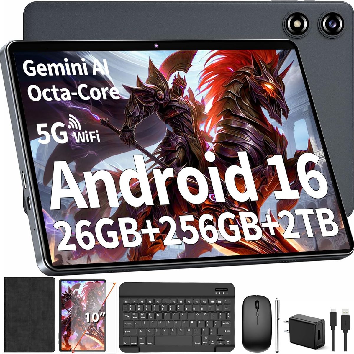 GENERICO - Tablet Android con teclado - Android 16 tableta con 26 GB+256 GB+2