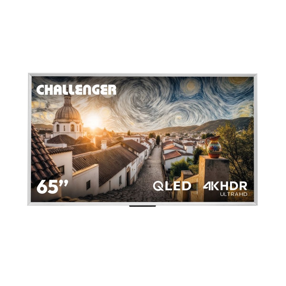 CHALLENGER - Televisor CHALLENGER QLED Arte  65 Pulgadas Google TV 65TG380 BT T2