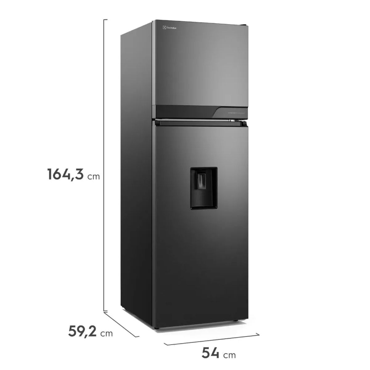 ELECTROLUX - Nevera Electrolux Congelador Superior No Frost 239L Inverter Dispensador de agua Negro ERT25A3C6DC