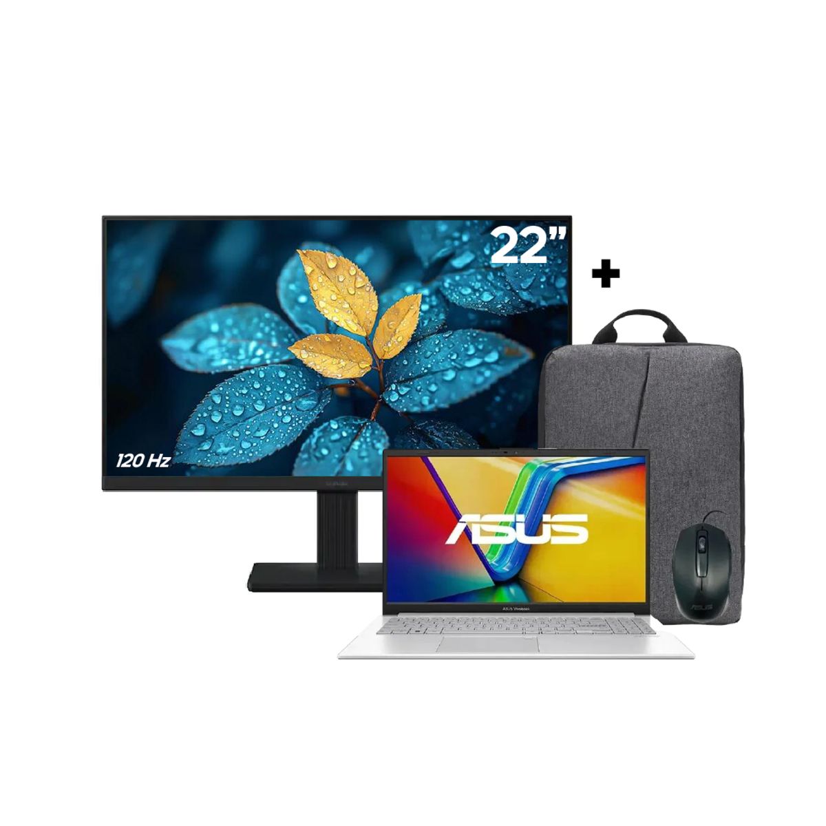 ASUS - PORTATIL ASUS VIVOBOOK X1504VA CORE I5 1334U- 16GB RAM - 512GB SSD - 15.6” FHD + MONITOR 22” 120HZ