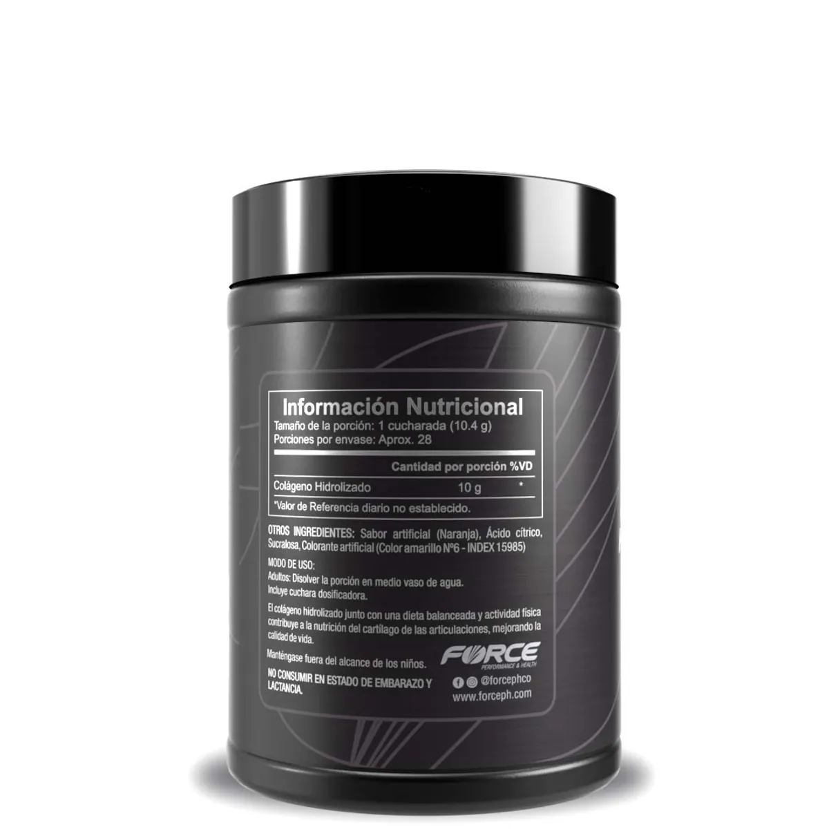 FORCE PERFORMANCE & HEALTH - Colágeno Hidrolizado Sabor Naranja Force  300g
