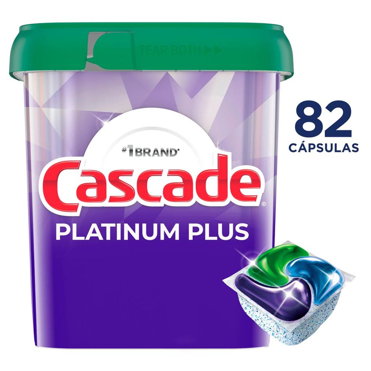 PROCTER & GAMBLE - Cascade Platinum Plus 82 Cápsulas Detergente Para Lavavajillas Automático Original USA