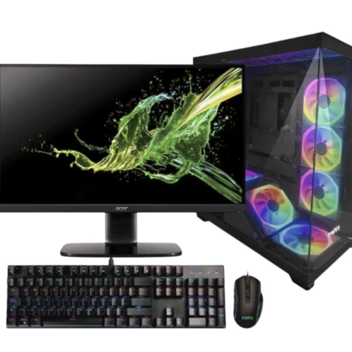 POWER GROUP - PC Gamer Ryzen 7 8700F - RTX 3050 6GB - 16GB RAM - SSD 512GB - Monitor 23” Full HD