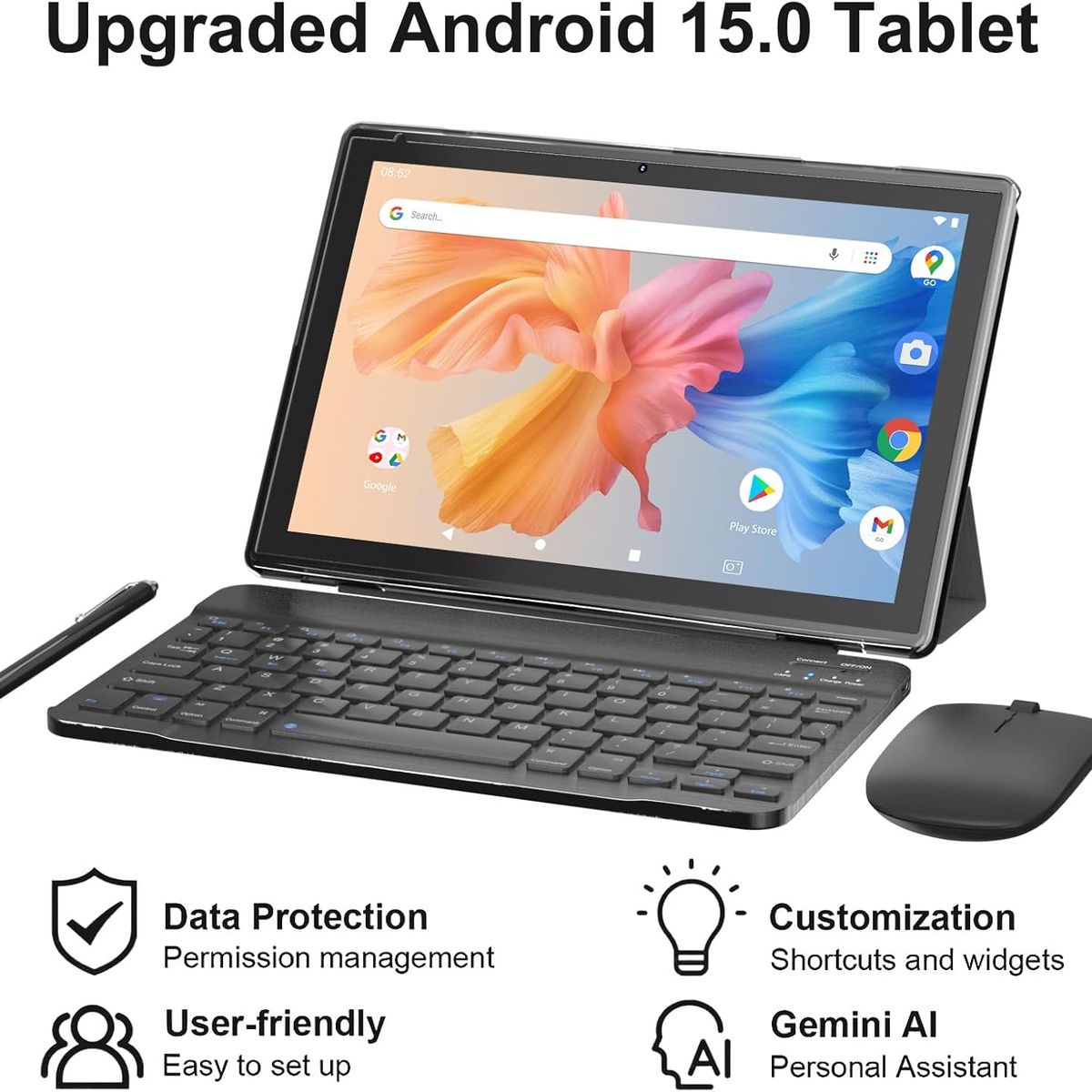 GENERICO - Tablet Android Con Teclado Mause Lapiz