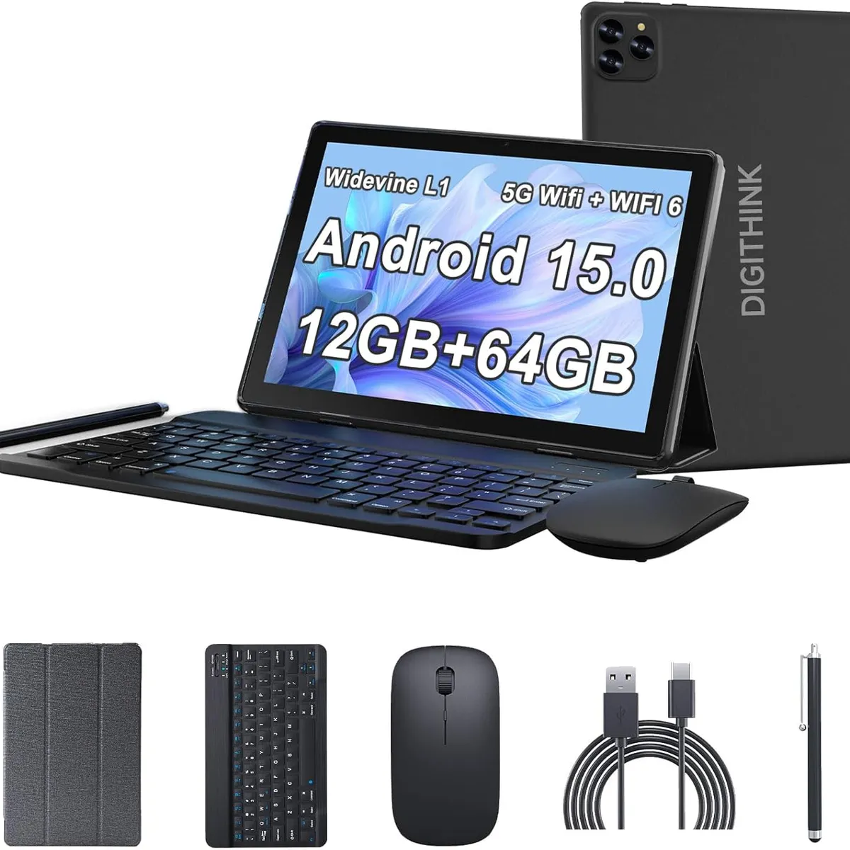 GENERICO - Tablet Android 12 Gb Ram 64 Gb Rom Con Teclado Mause Lapiz