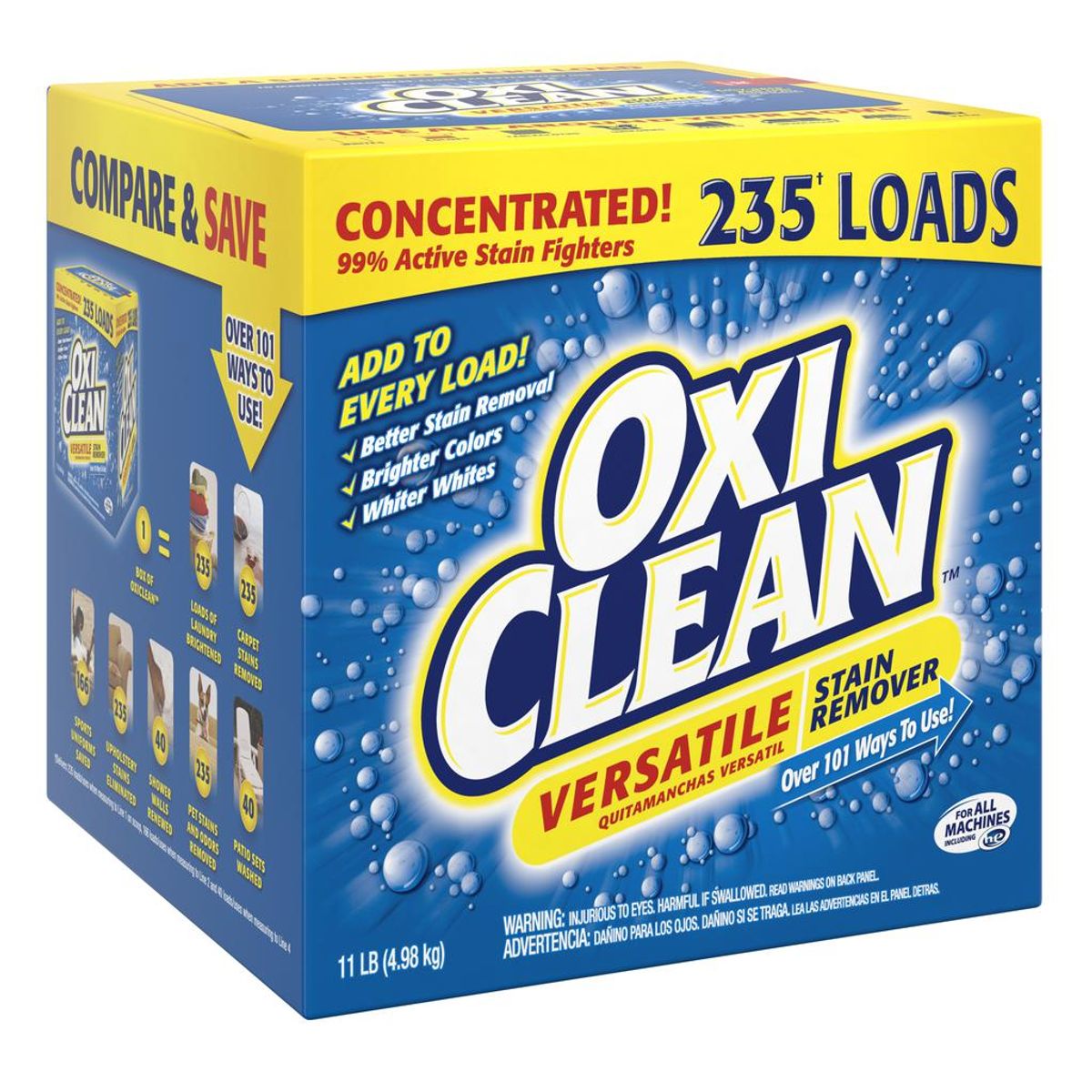OXI CLEAN - OxiClean Versatile Quitamanchas En Polvo 11 Lb 4.98 Kg Removedor De Manchas