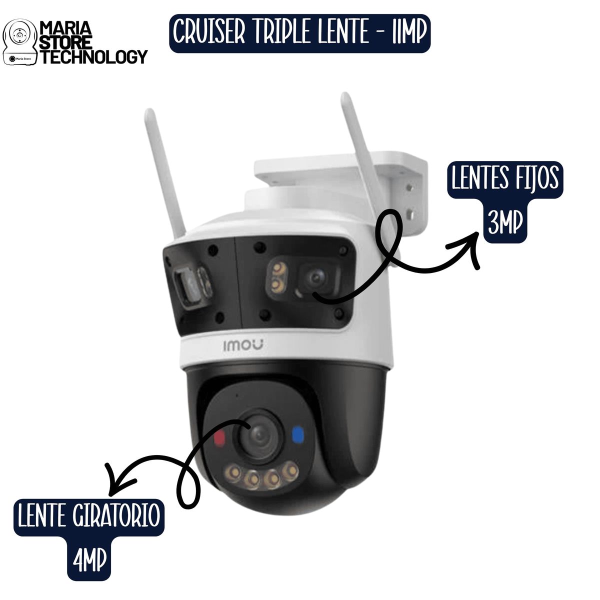 IMOU - Camara Wifi triple lente 11MP para exterior Imou.