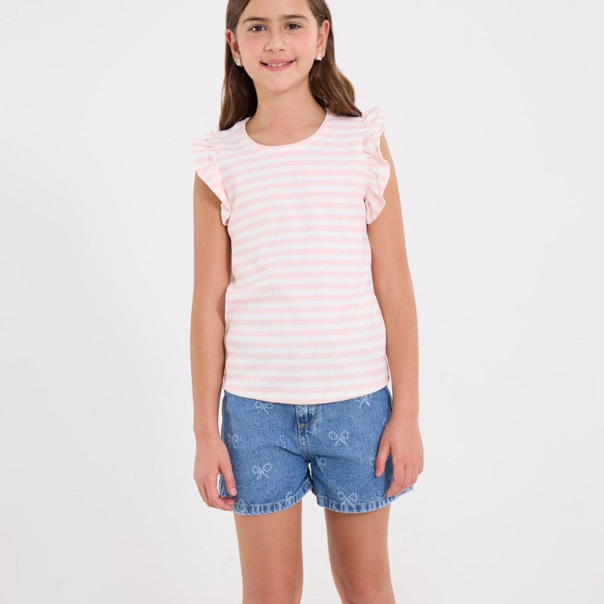 OSTU - Camiseta  Infantil Niña Manga Sisa Ostu Rosado #90090301