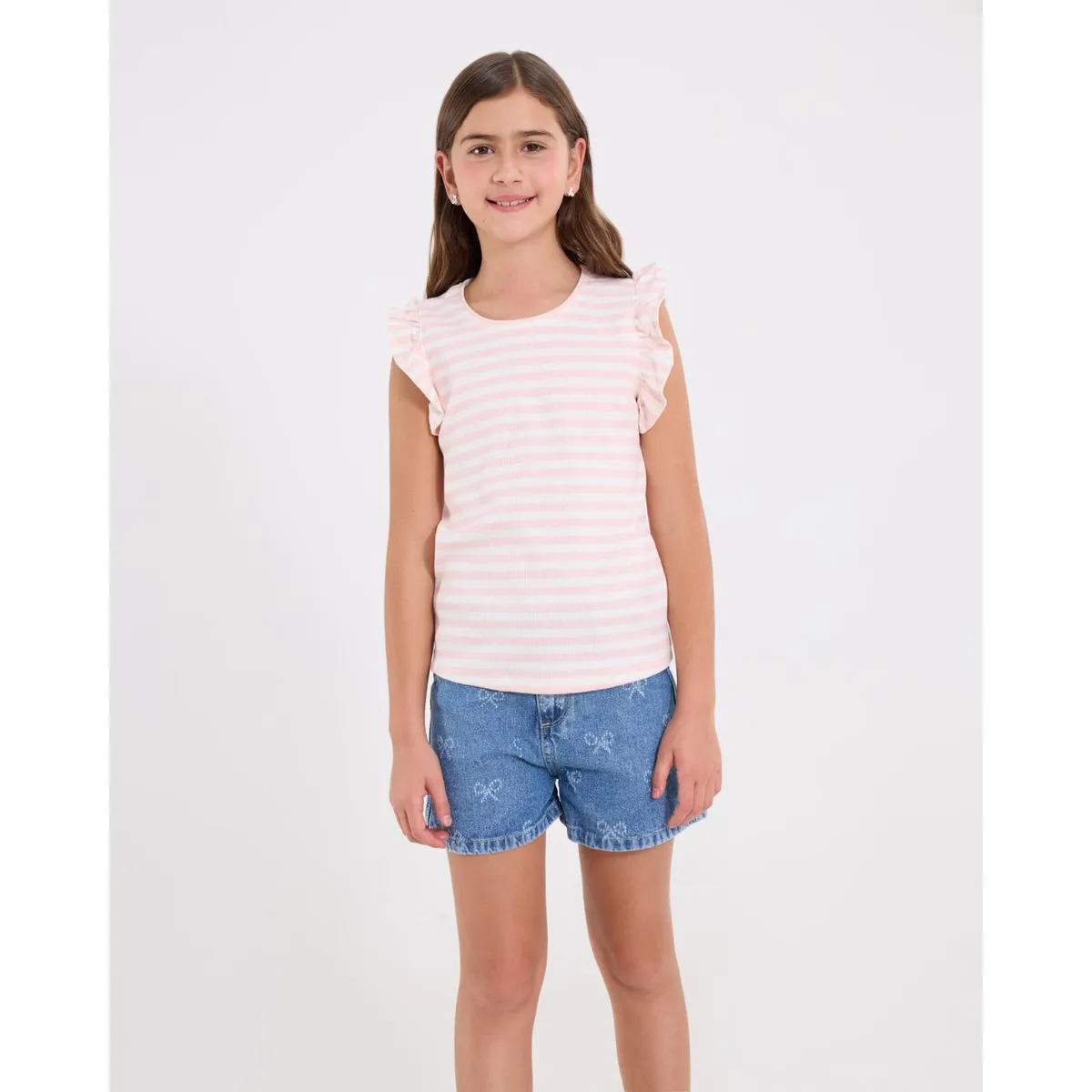 OSTU - Camiseta  Infantil Niña Manga Sisa Ostu Rosado #90090301