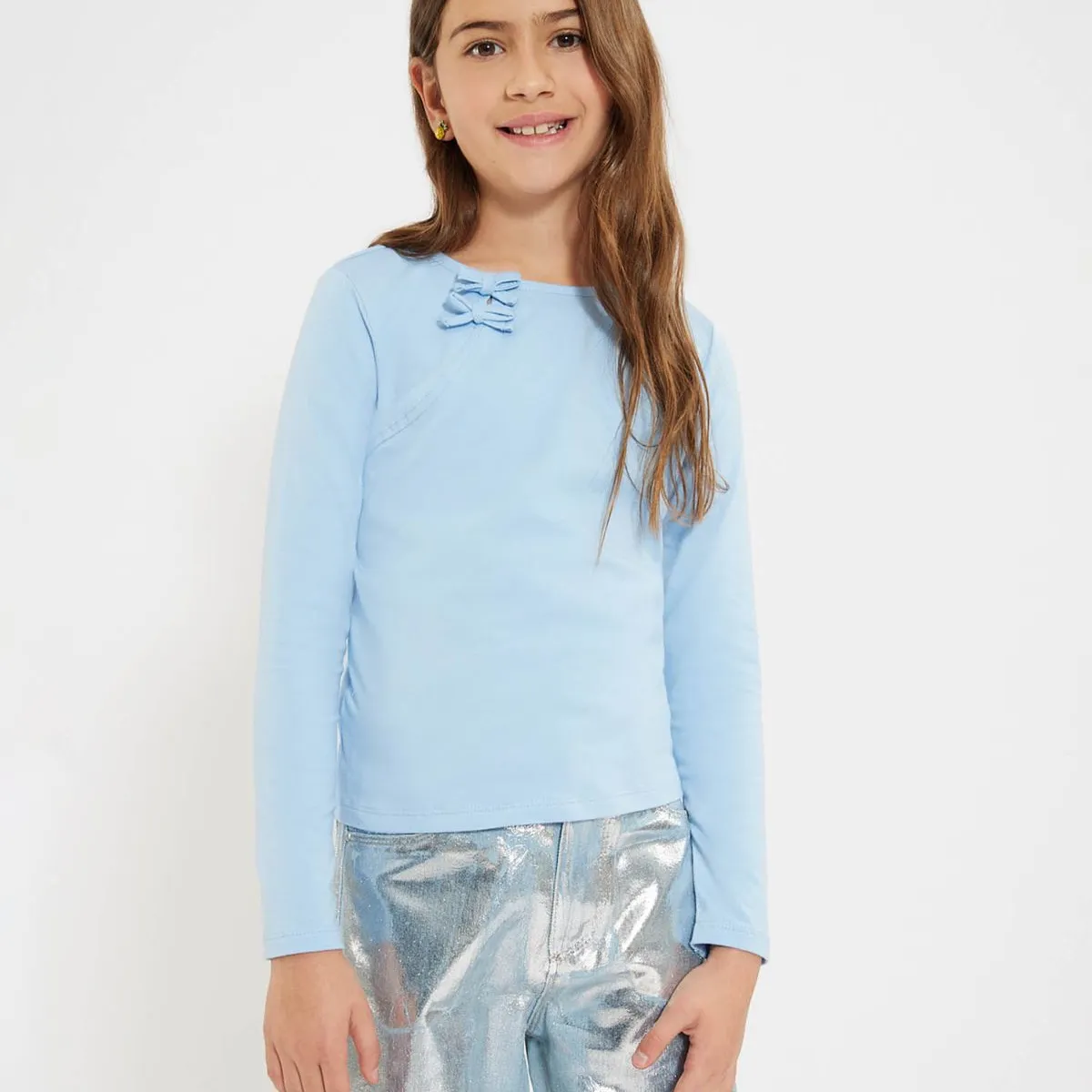 OSTU - Camiseta Infantil Niña Manga Larga Ostu Color Azul #90090323