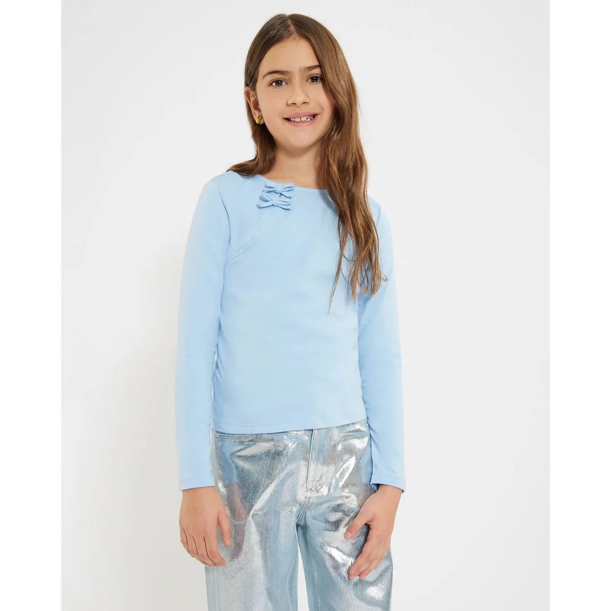 OSTU - Camiseta Infantil Niña Manga Larga Ostu Color Azul #90090323