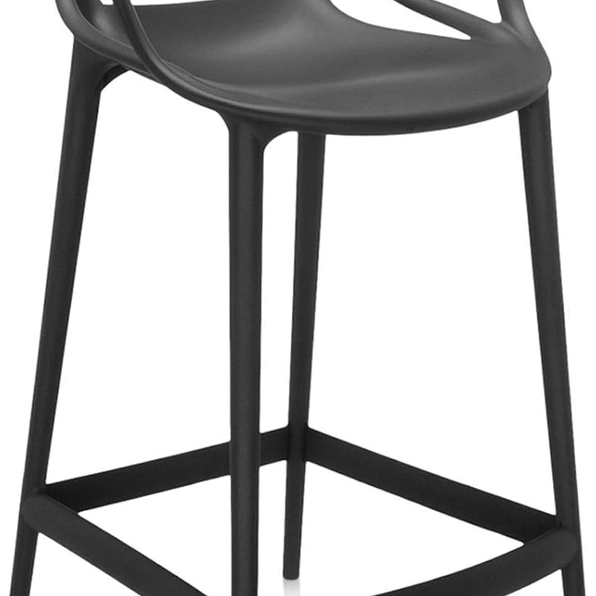 GENERICO - Idea Desk - Silla Nudos Barra Negro Resistente para Interior y Exterior