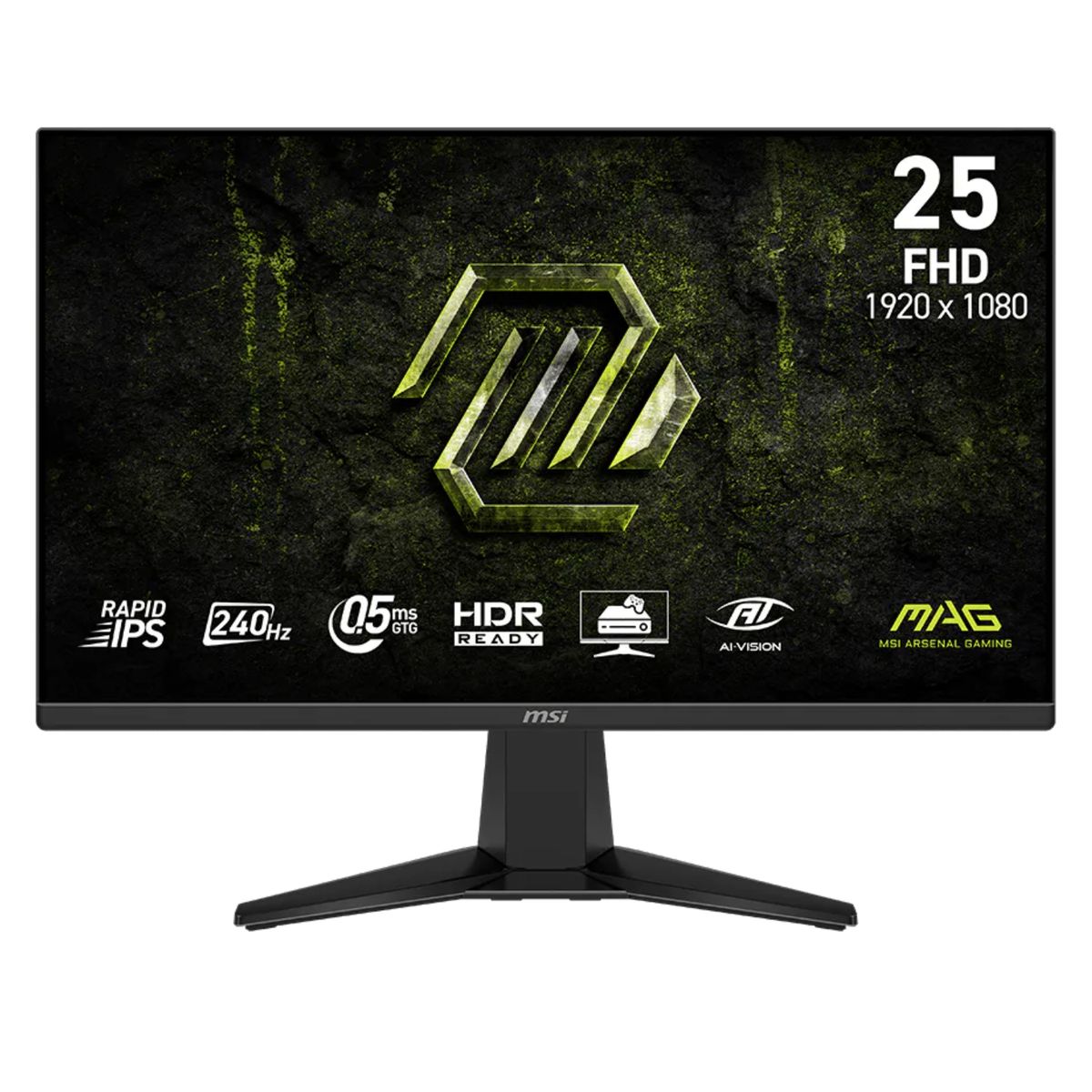 MSI - MONITOR GAMER MSI MAG 255F X24 24.5 - FHD - RAPID IPS - 240HZ - 0.5MS - HDR READY -FREESYNC PREMIUM