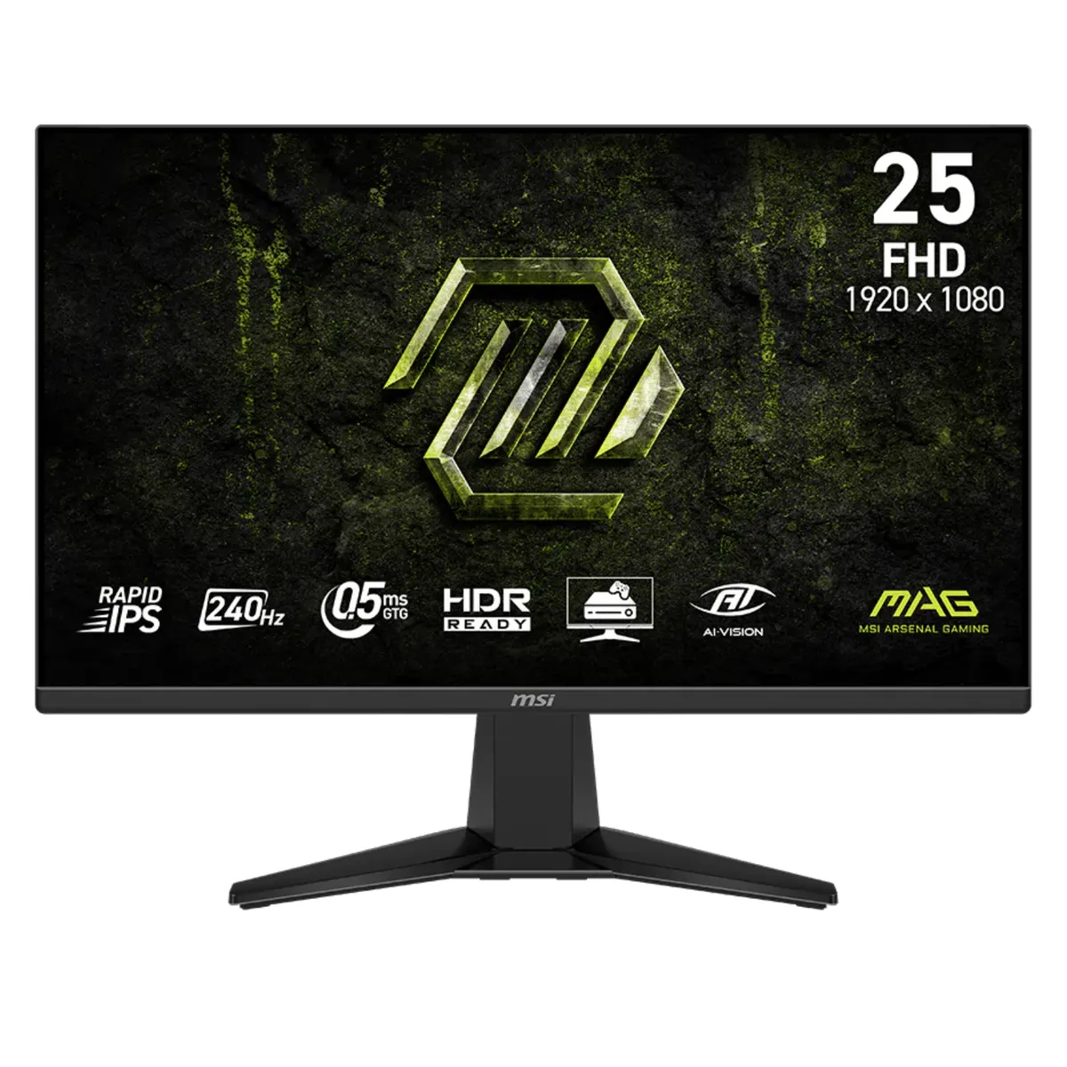 MSI - MONITOR GAMER MSI MAG 255F X24 24.5 - FHD - RAPID IPS - 240HZ - 0.5MS - HDR READY -FREESYNC PREMIUM