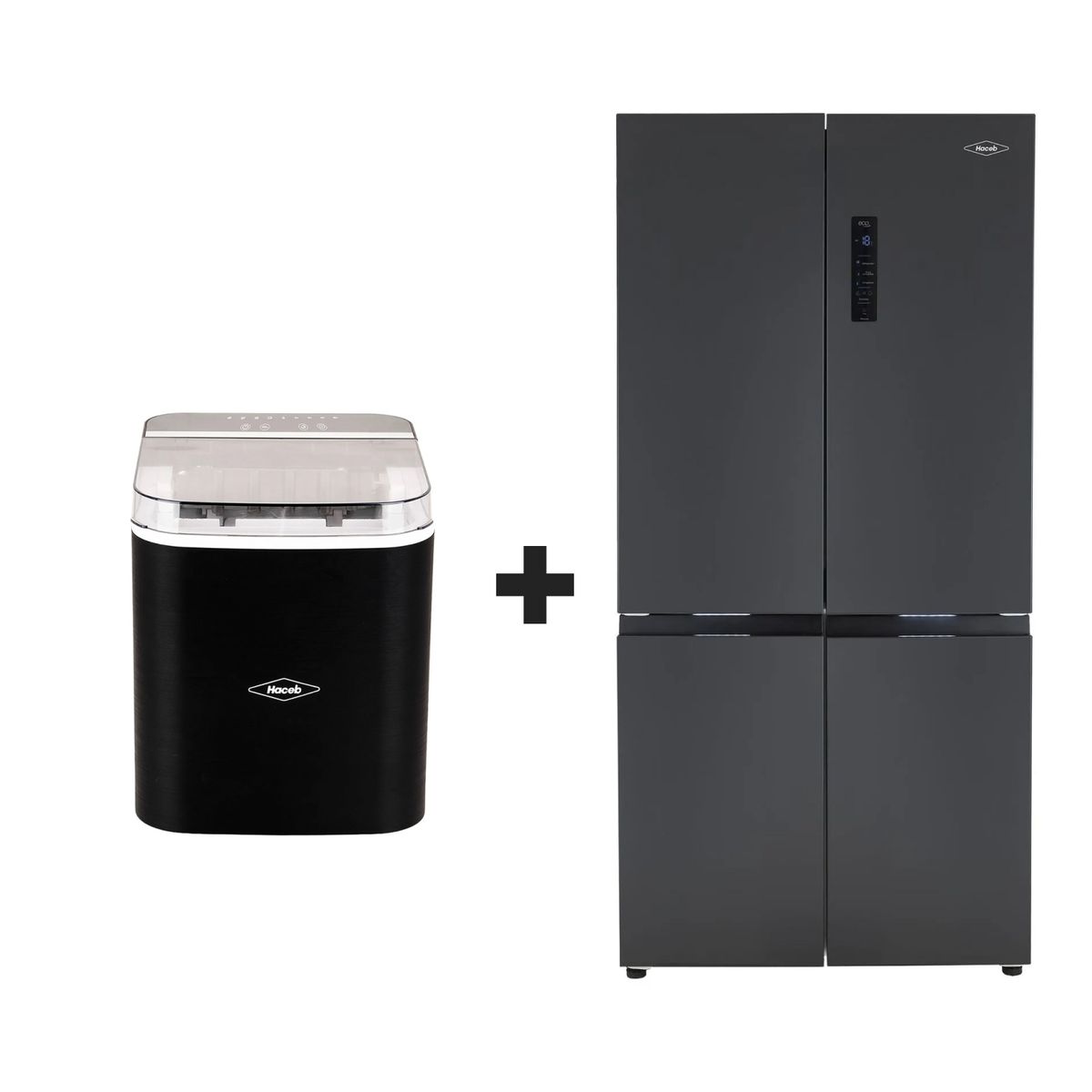 HACEB - Combo Haceb Nevera Cross Door 586 Ltrs + Fabricador De Hielo
