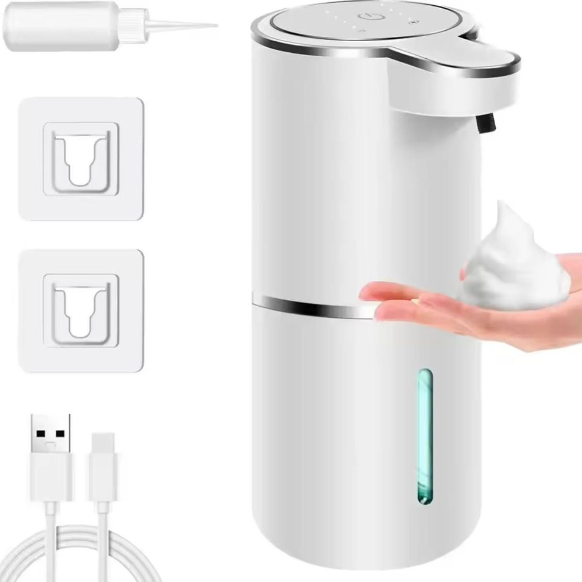 GENERICO - Dispensador Automático Jabón Espuma Recargable Usb 4 Niveles