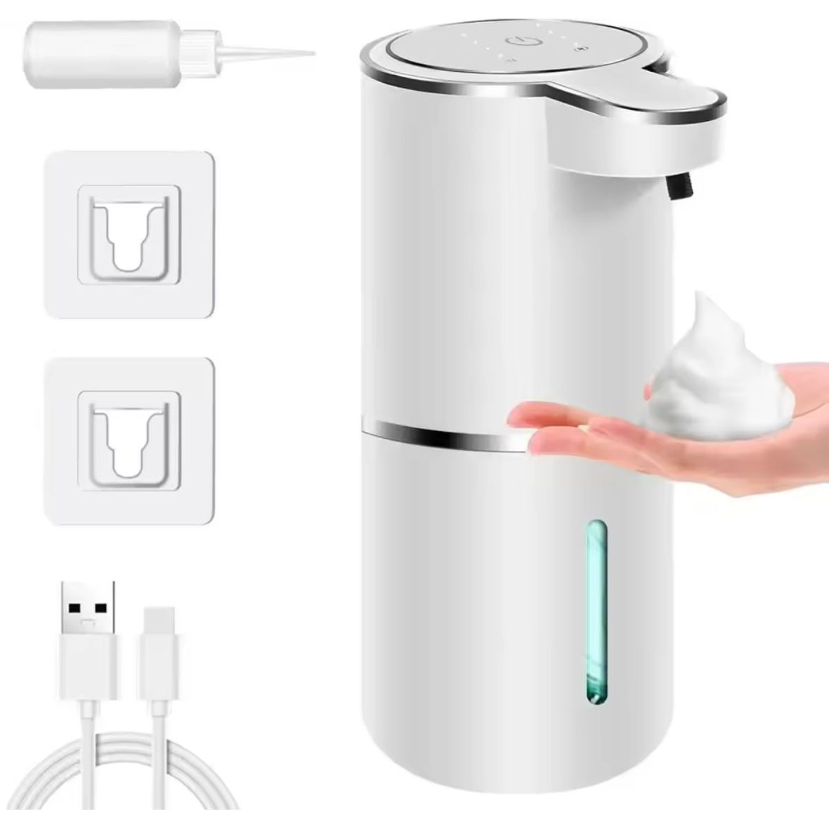 GENERICO - Dispensador Automático Jabón Espuma Recargable Usb 4 Niveles