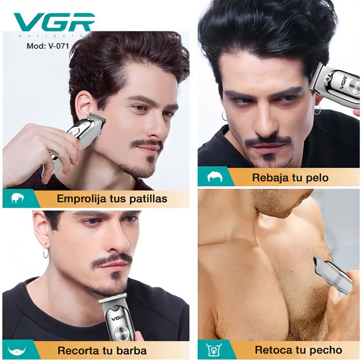 VGR - AFEITADORA CORTADORA DE PELO TRIMMER INALAMBRICA