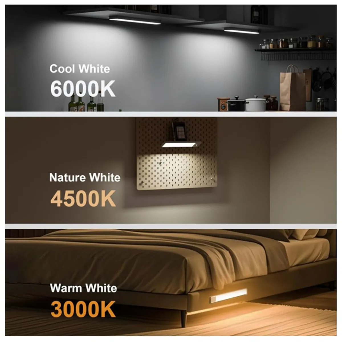 COLME TECHNOLOGY HOME - Luz Led Inteligente Magnética Recargable Sensor 3 Niveles