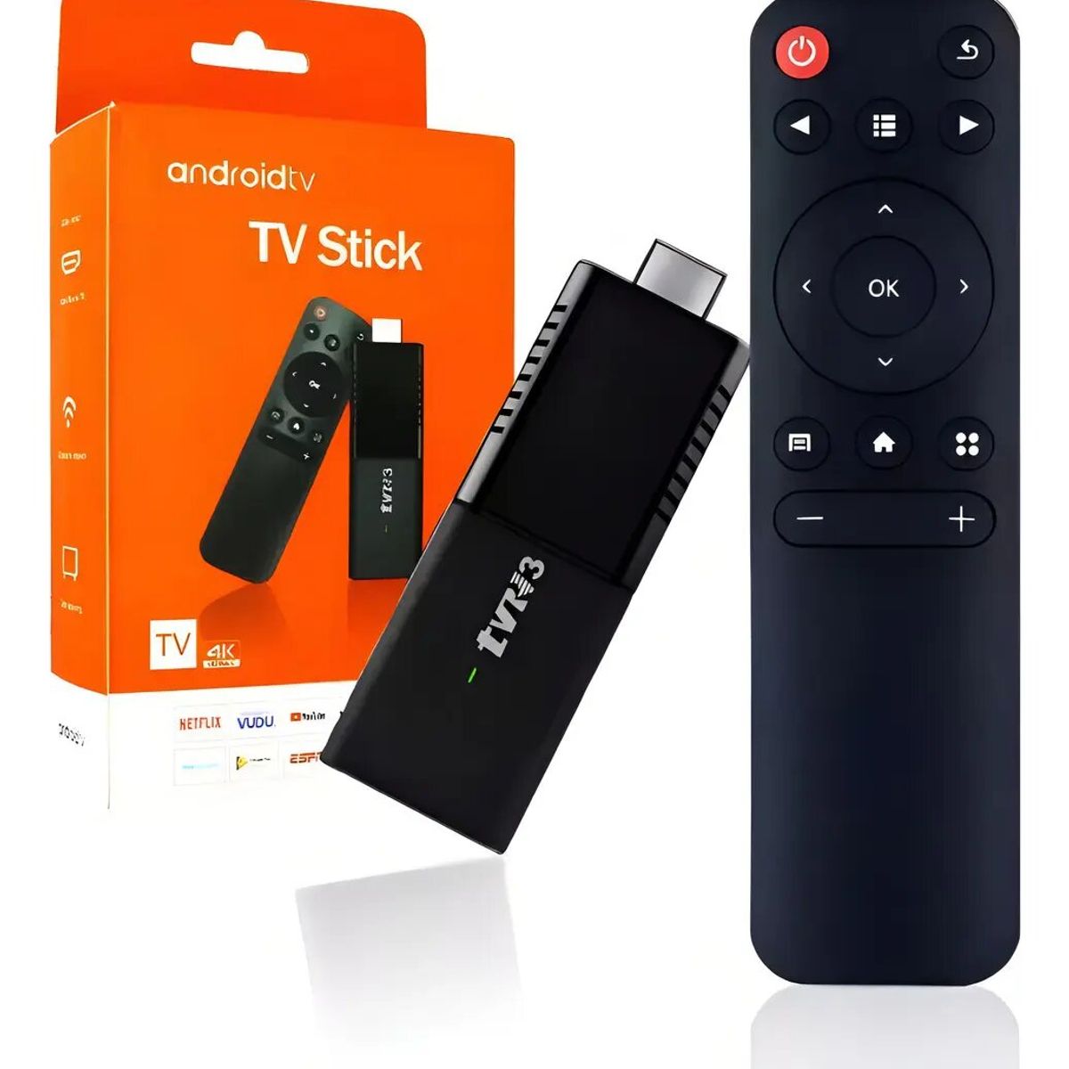 GENERICO - Combo TV Stick Android 14.0 4K 16GB WiFi Control Remoto+Smartwatch t800