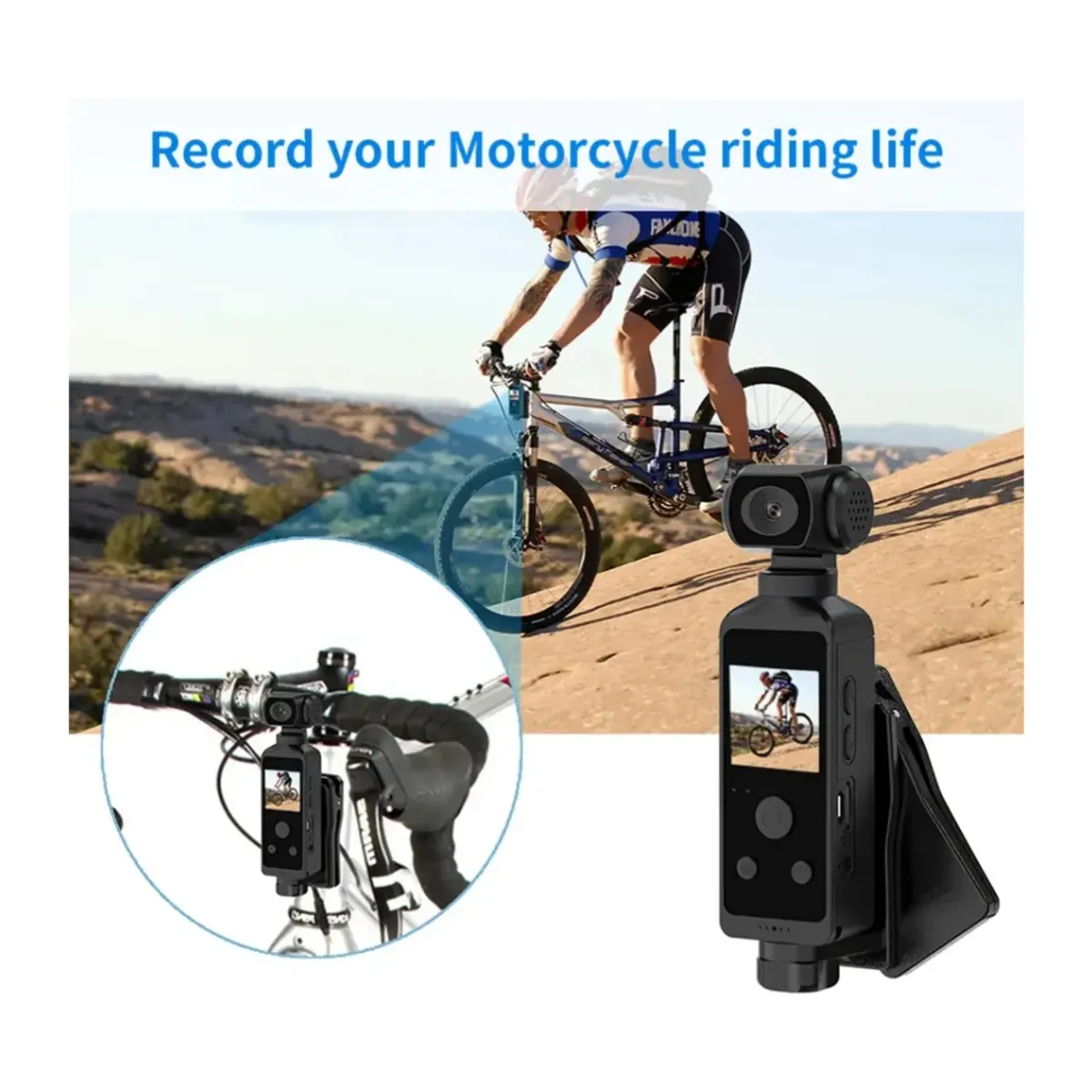 KRONO - Cámara Deportiva 4k Estabilizador Video Camara Pocket Wifi