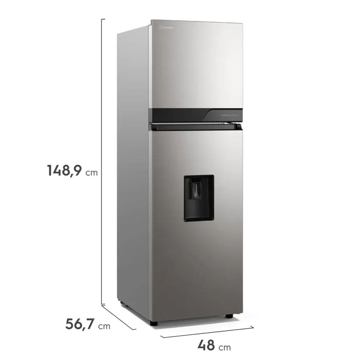 ELECTROLUX - Nevera Electrolux Congelador Superior No Frost 187L Inverter Dispensador de agua Gris ERT20A3C6DS
