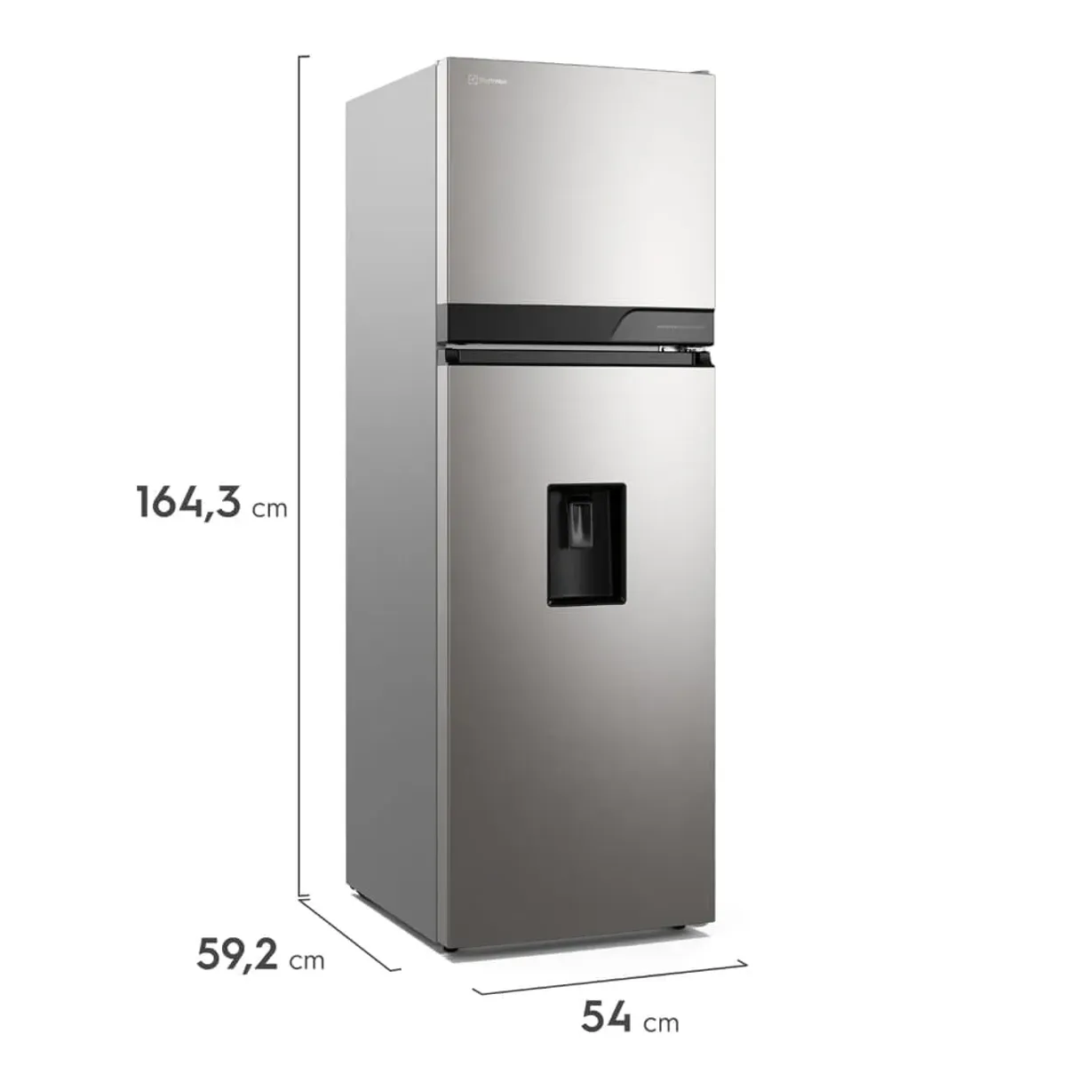 ELECTROLUX - Nevera Electrolux Congelador Superior No Frost 239L Inverter Dispensador de agua Gris ERT25A3C6DS